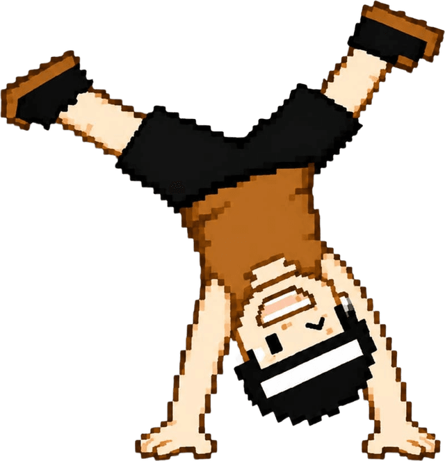 Mochi doing a cartwheel