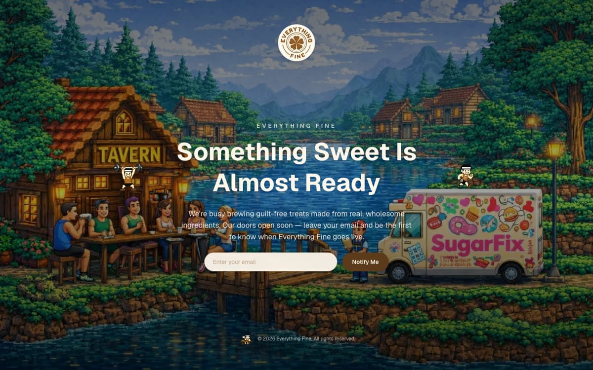 Everything Fine home page